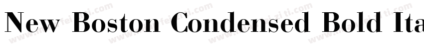New Boston Condensed Bold Italic字体转换